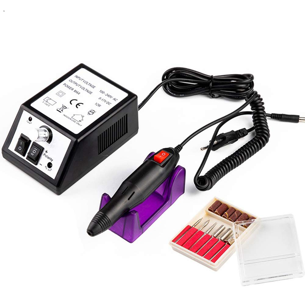 Professional Cadrim Electric Nail Drill Machine Kit - Acrylic Nails, Gel Polish & Manicure Pedicure Tools Set with Nail File & Polisher for Salon & Home Use | Perfect for Nail Art, Glazing & Fast Nail Care