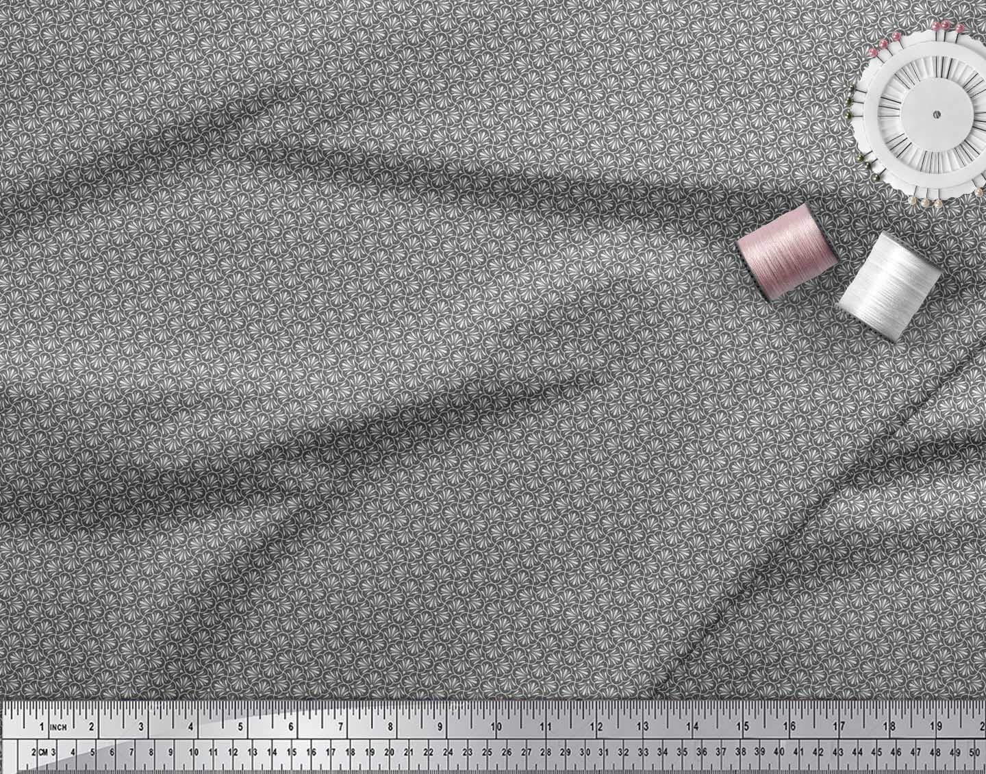 Soimoi Moss Georgette Brown Fabric by The Yard - 42 Inch Wide Floral Printed Fabric for Dresses, Blouses & DIY Crafts - Artistic Whimsical Shirting Material