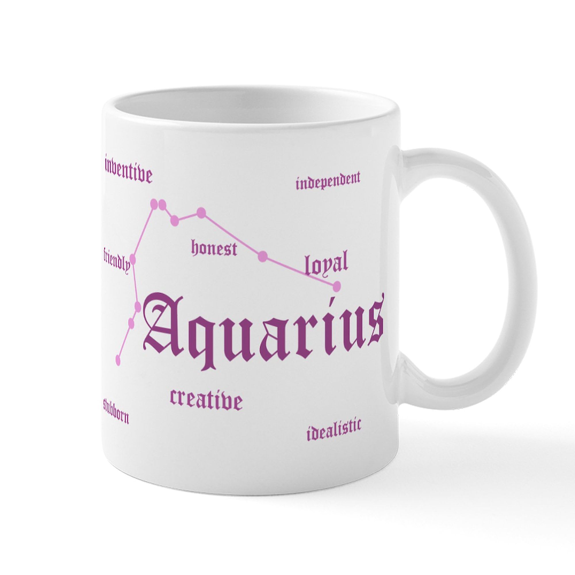 Aquarius Zodiac Sign Ceramic Coffee Mug - 11 oz (325 ml) - Unique Astrology Gift for Coffee & Tea Lovers - Perfect for Home, Office & Gifts