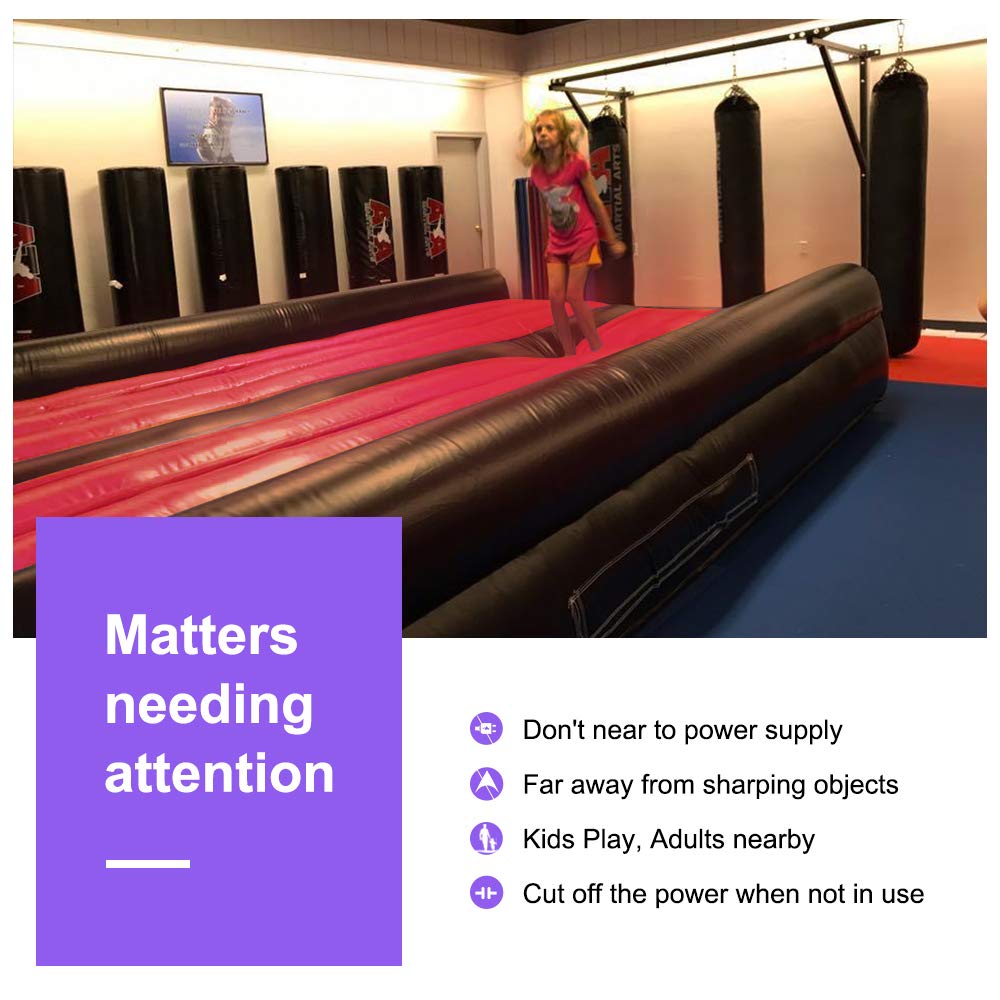 Inflatable Tumble Track for Gymnastics Training - Portable Gymnastics Equipment for Home & Gym Use - Perfect for Kids & Adults Tumbling Practice