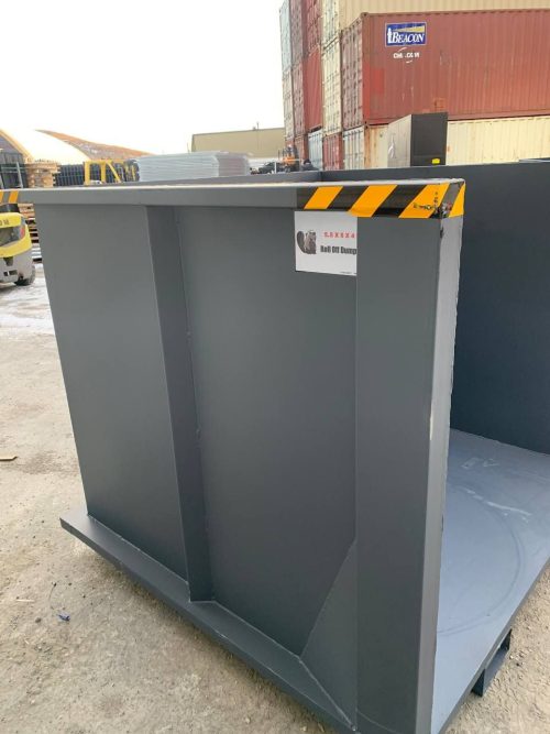 4 Yard Heavy Duty Steel Debris Dump Box - Scrap Metal & Recycling Container for Construction Sites, Landscaping & Waste Management | SKU: 1217707