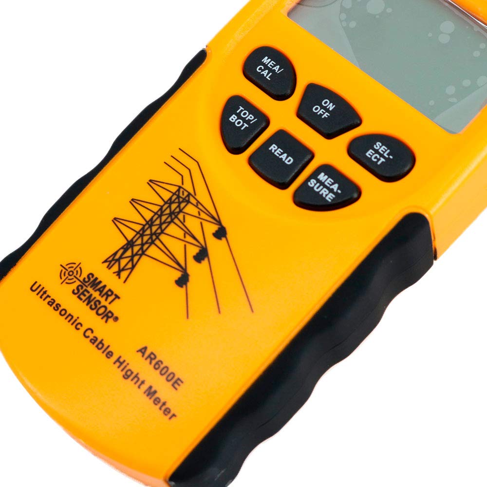 AR600E Digital Handheld Ultrasonic Cable Height Meter Tester - 3-23m Range for Utility Pole, Transmission Line & Construction Measurement | Portable Height Measuring Instrument for Power Line Maintenance, Tree Trimming & Safety Inspections