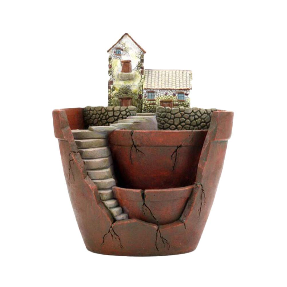 BESPORTBLE Small Succulent Pots - Miniature House Planters for Cactus, Flowers & Plants | Creative Micro Landscape Vase Decor for Home & Office | Perfect for Desk Decor, Wedding Favors & Gift Ideas