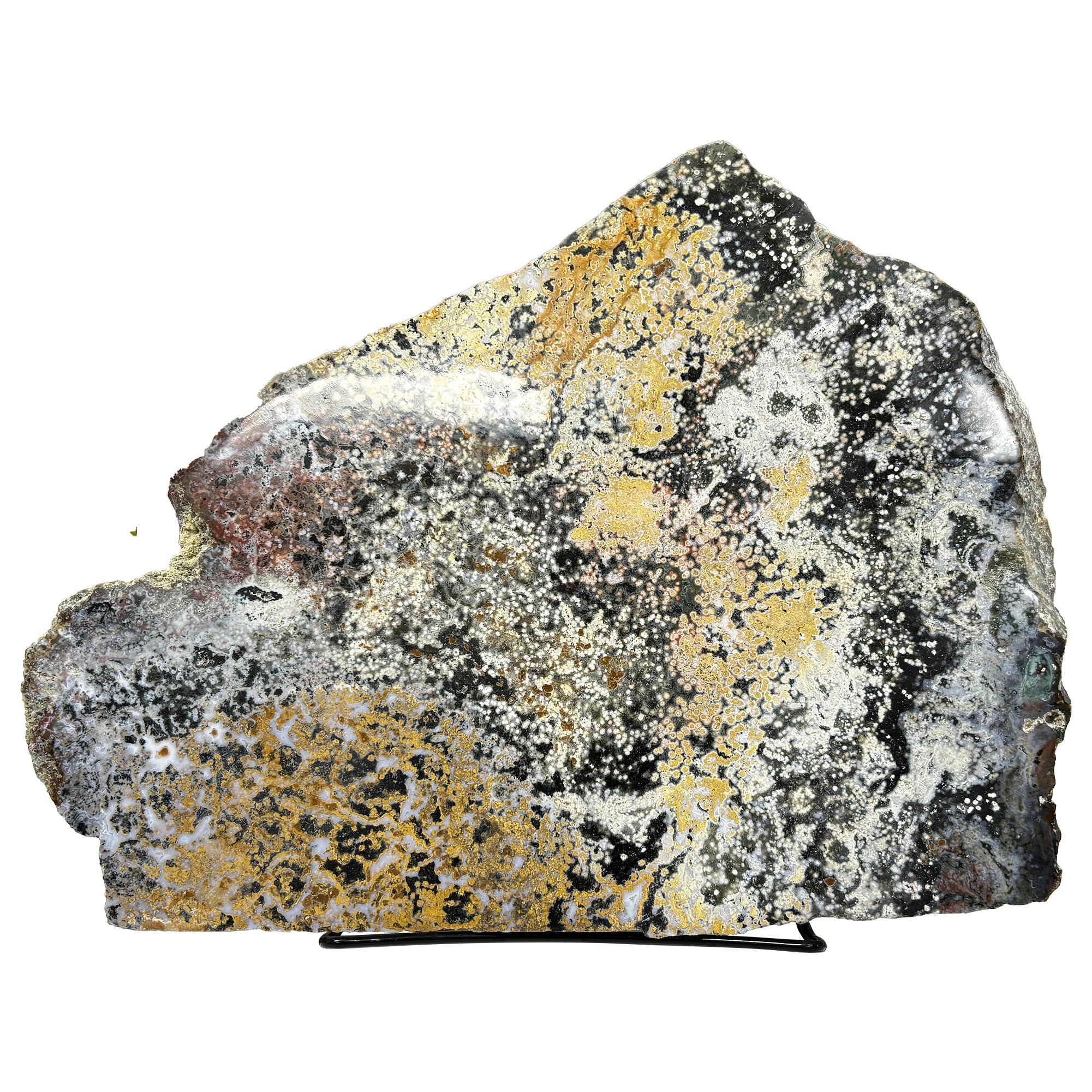 Natural Sea Jasper Crystal Slab – Polished Gemstone Slice for Collectors, Jewelry Making, Home Decor & Healing Crystals – Ocean Jasper Stone Specimen RSL055 – Perfect for Meditation, Gifts & Crystal Displays