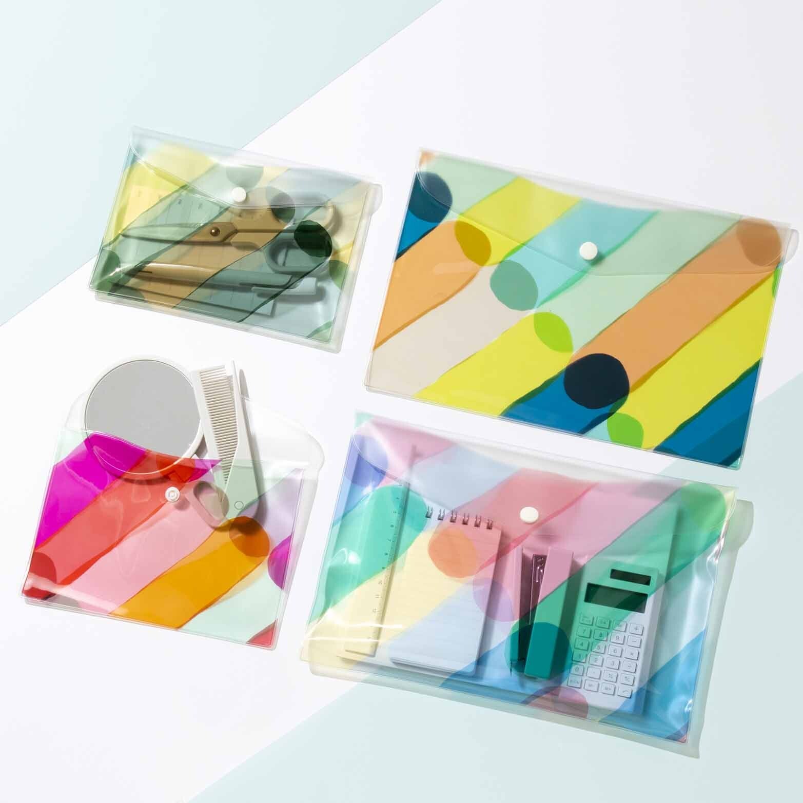 Iroha Juice Flat Pen Case 2020 - Slim Pencil Pouch for School, Office & Travel - Organize Pens, Pencils & Stationery in Style