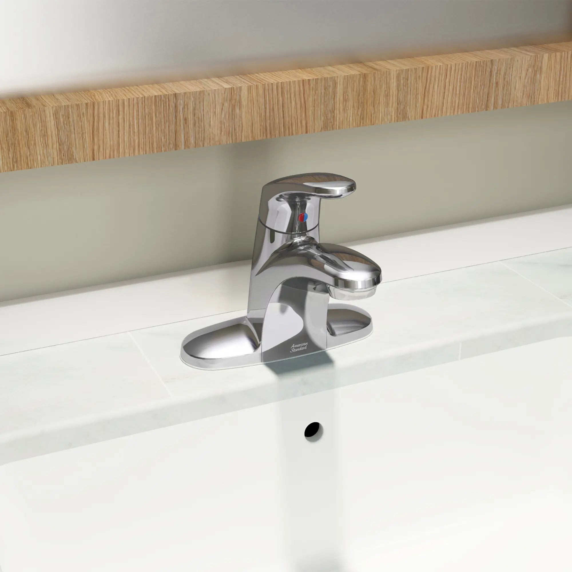 Colony PRO 4 Inch Centerset Single Handle Bathroom Faucet 1.2 GPM Water-Saving - Chrome Finish Lever Handle for Bathroom Sink Vanity - Perfect for Modern Home & Commercial Use