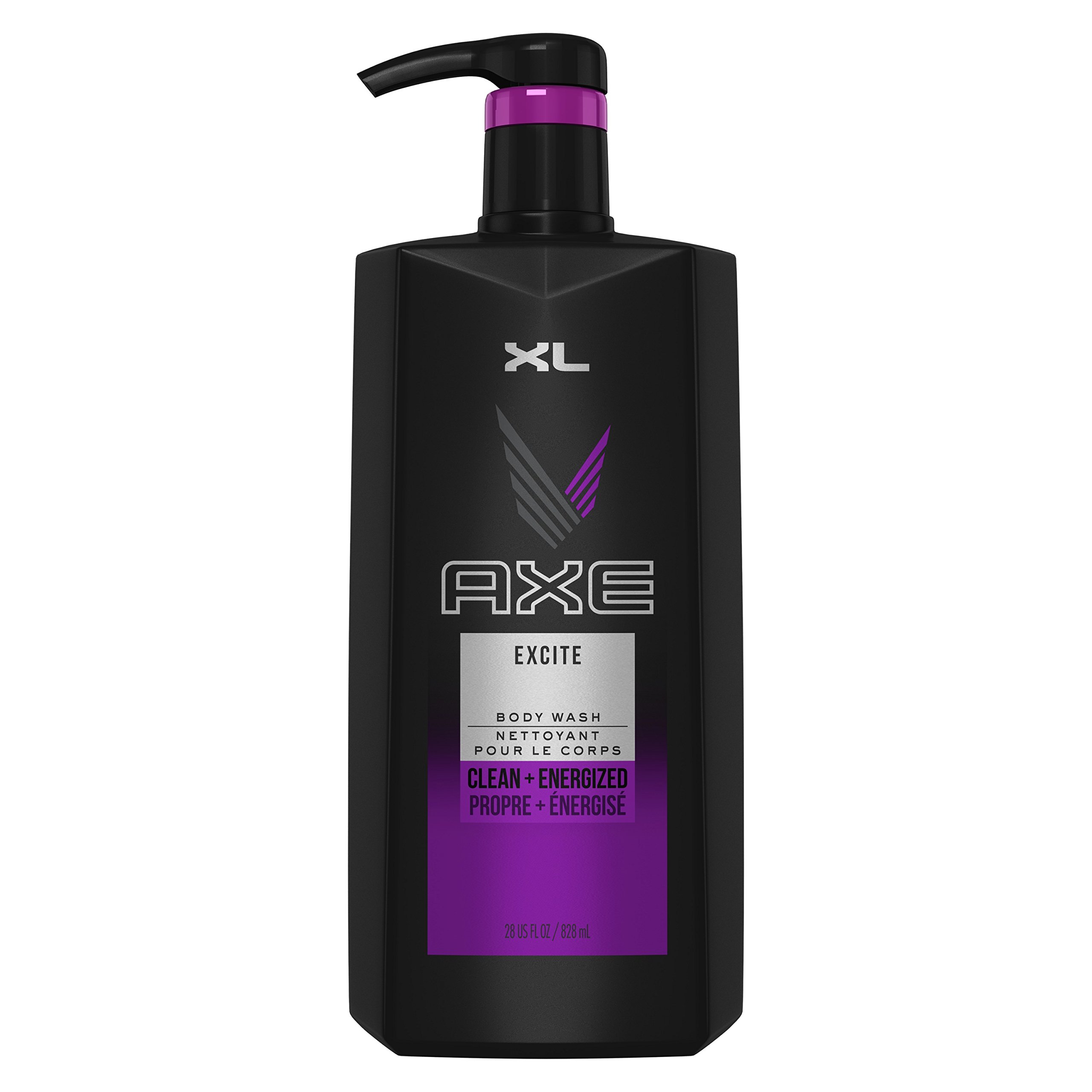 AXE Men's Body Wash - Excite Scent, 28 oz Pump Bottle | Refreshing Shower Gel for Daily Use & Gym Post-Workout