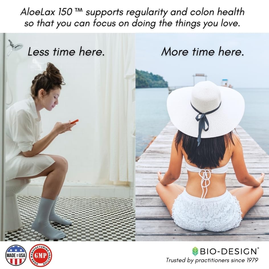 Biodesign Aloe Lite 150mg 180 Capsules - Pure Aloe Vera Supplement for Digestive Health & Skin Care | Supports Gut Wellness, Detox & Hydration | Perfect for Daily Wellness Routine & Natural Beauty Regimen