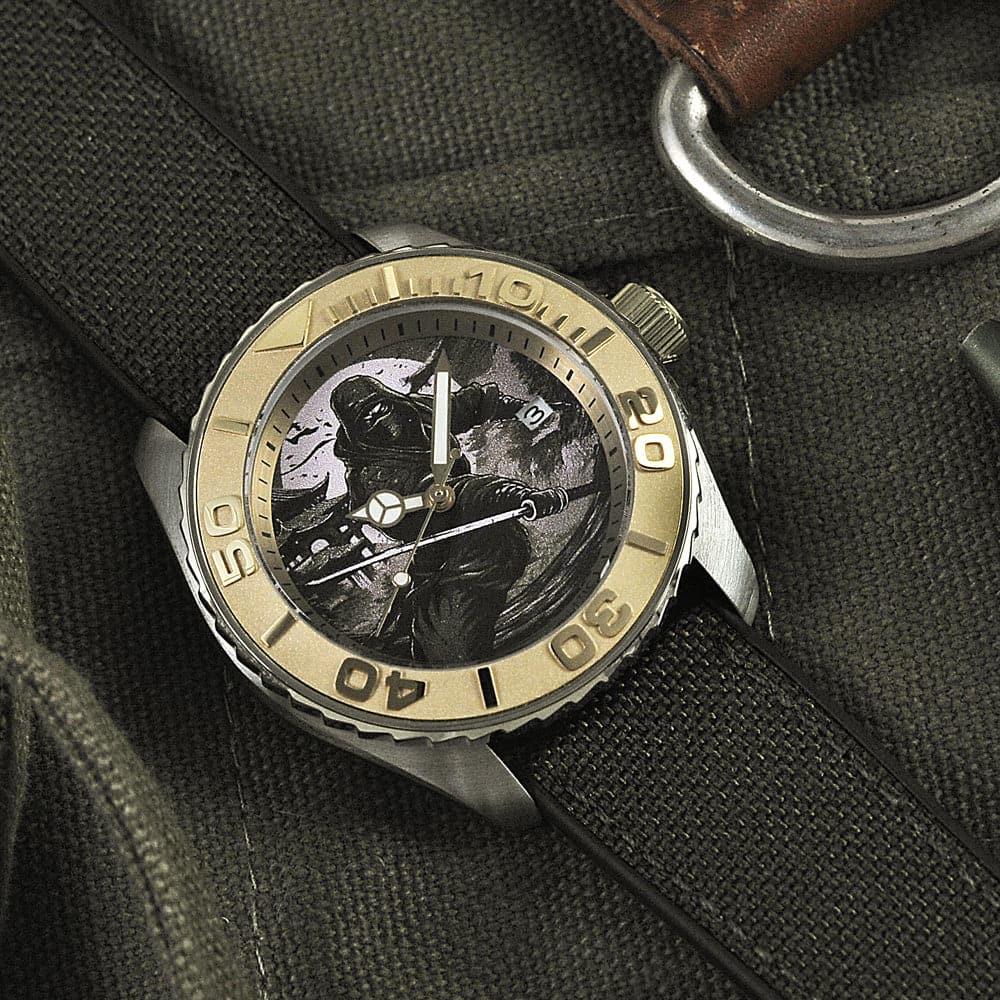 AG Collective The Mirage Ninja Series Men's Watch with Green Fabric Strap - Model G 8040 NIN MIR - Perfect for Outdoor Adventures, Casual Wear & Sports Activities
