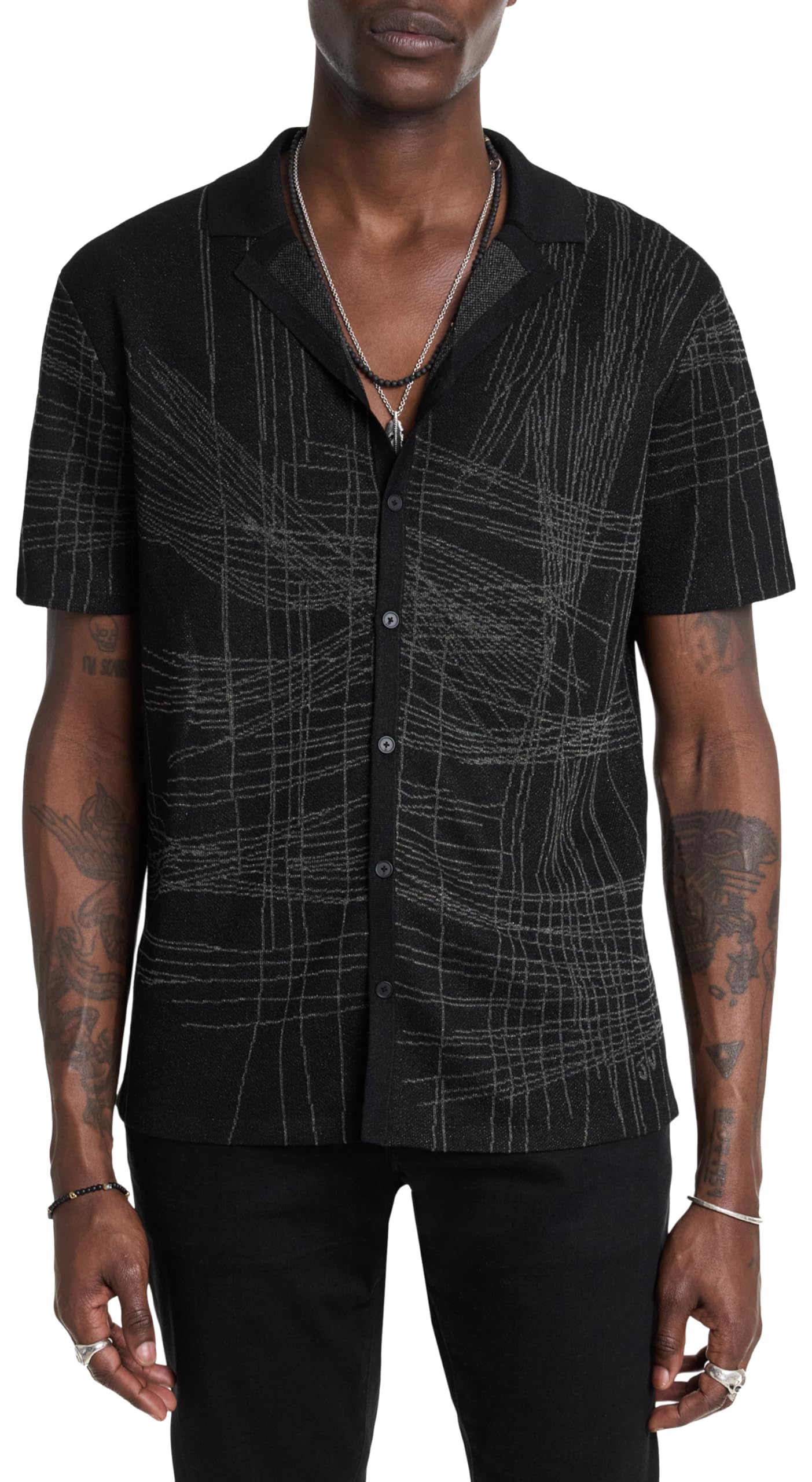 John Varvatos Men's Simon Button-Down Shirt - Casual & Stylish Long Sleeve Dress Shirt for Work, Date Night & Special Occasions