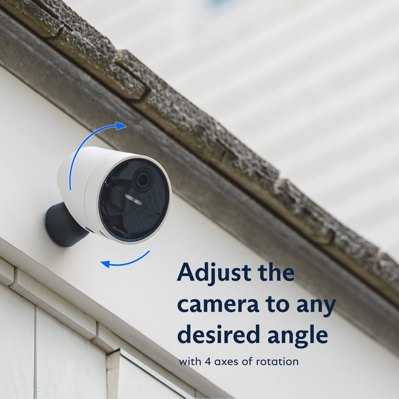 SimpliSafe Wireless Outdoor Security Camera - 1080p HD Video, Motion Detection, Weatherproof for Home Security | Perfect for Monitoring Driveways, Backyards & Front Porches