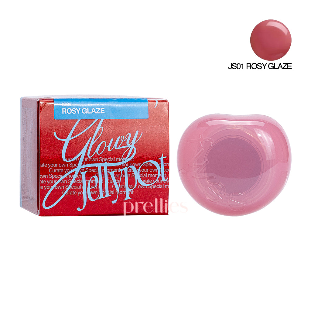 Fwee Lip & Cheek Glowy Jelly Pot 4g - Rosy Glaze Tint | Hydrating Makeup for Lips & Cheeks | Perfect for Daily Wear & Natural Makeup Looks
