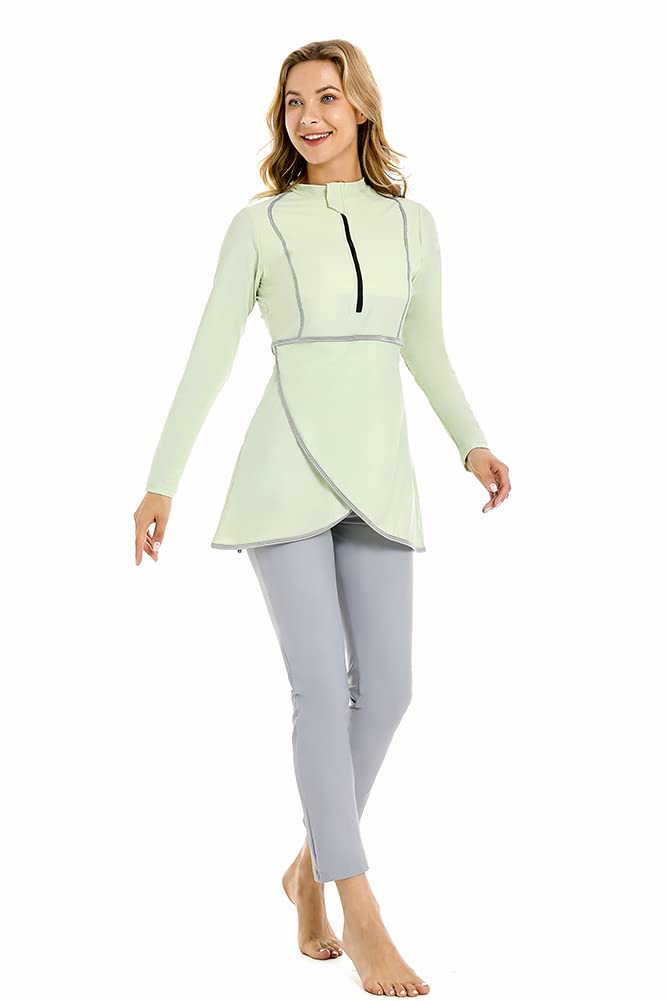 Modest Muslim Swimwear for Women - Long Sleeve Burkini Swimsuits Full Cover Bathing Suit Plus Size | Beach, Pool & Water Activities