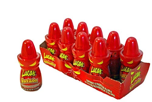 Lucas Panzon Watermelon Hard Candy & Chamoy Liquid Candy - 10 Count Pack | Sweet & Tangy Mexican Treats for Parties, Snacking & Gifting