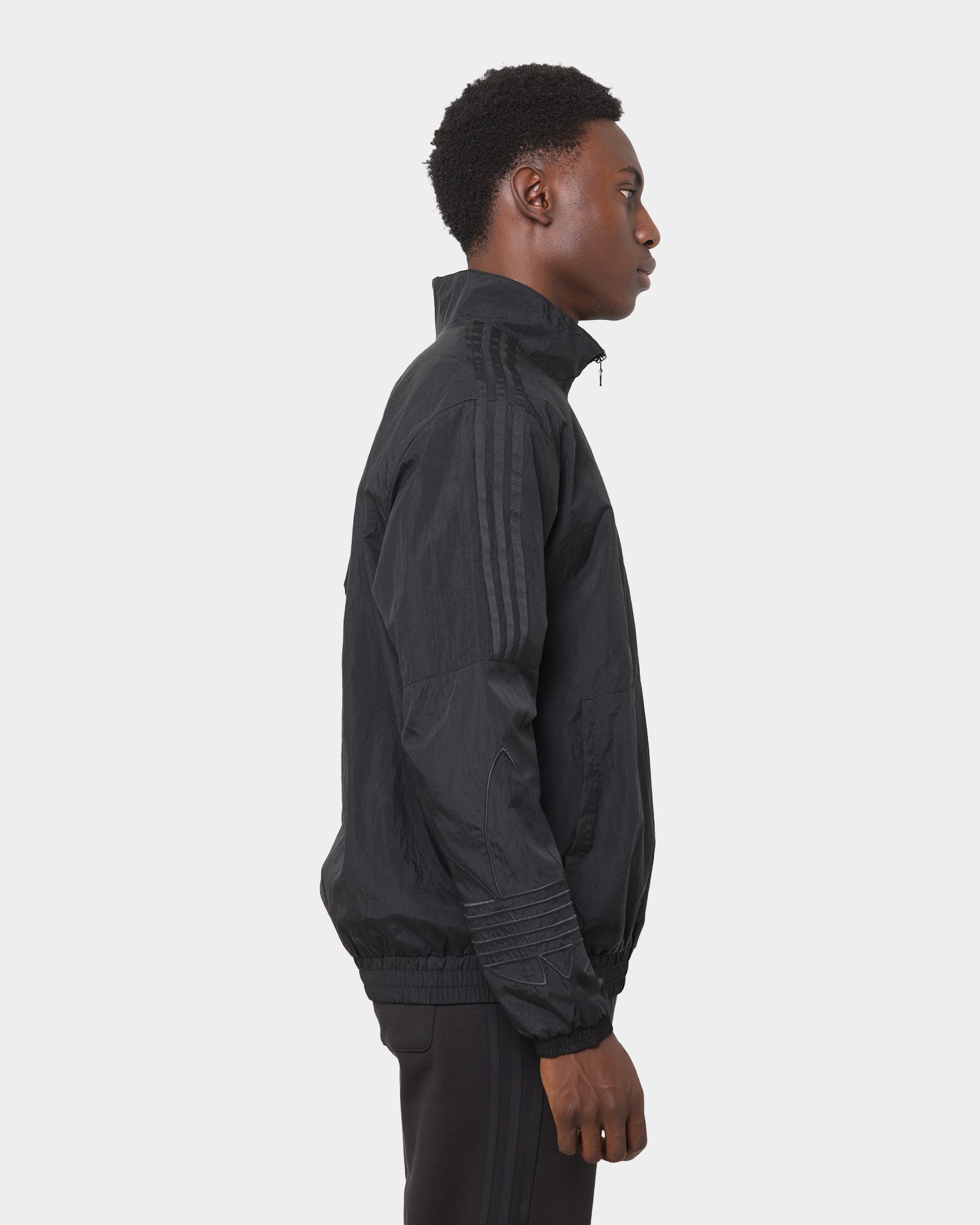 Adidas Tricolor Track Top Jacket for Men - Black Athletic Running Jacket with Stripes | Perfect for Gym, Jogging & Casual Streetwear