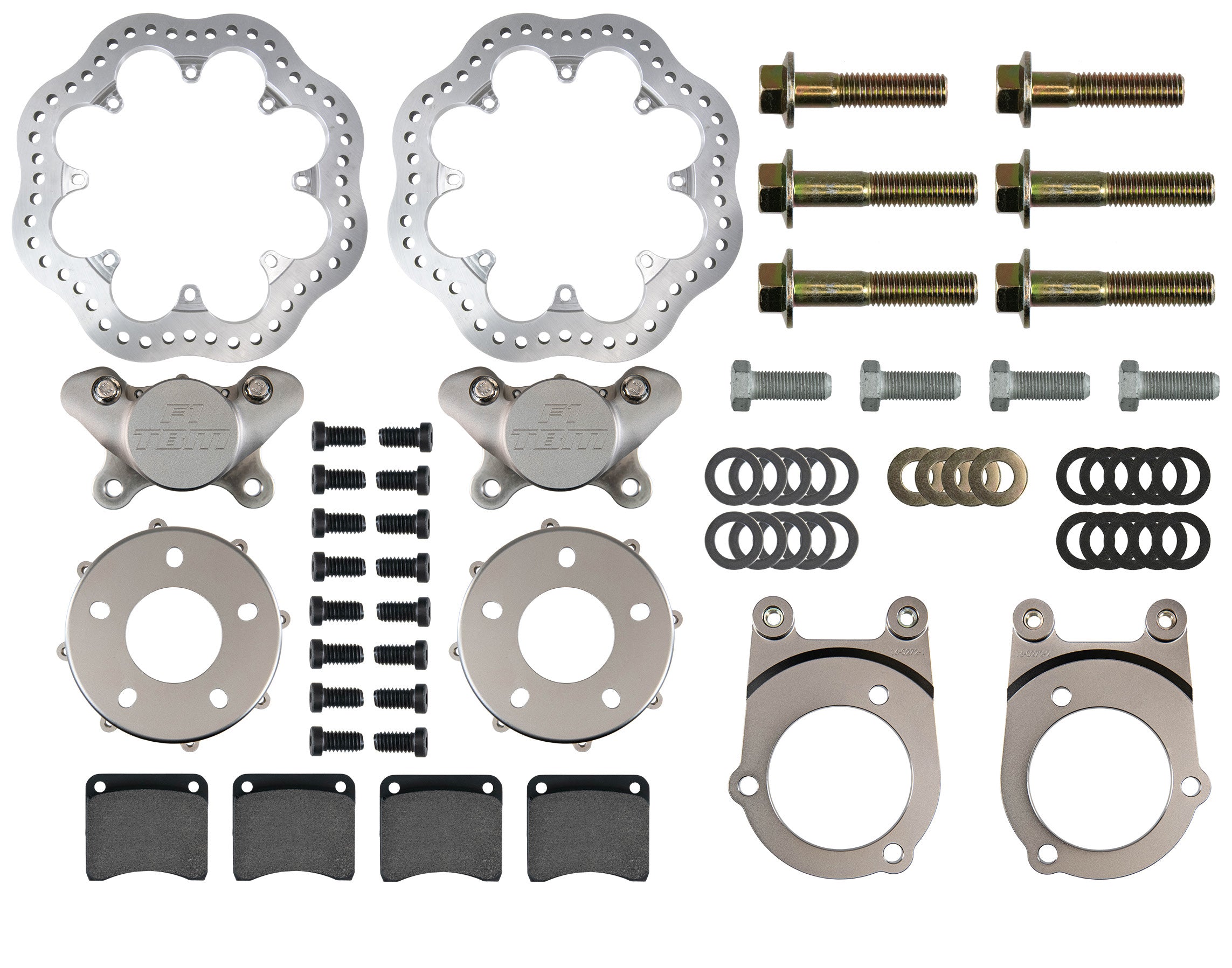 2014-2019 Chevy Corvette C7 Front Drag Brake Kit - 2 Piston Calipers (Reuses Factory Hubs) | Part# 001-0300-1 | High-Performance Racing & Track Day Upgrade