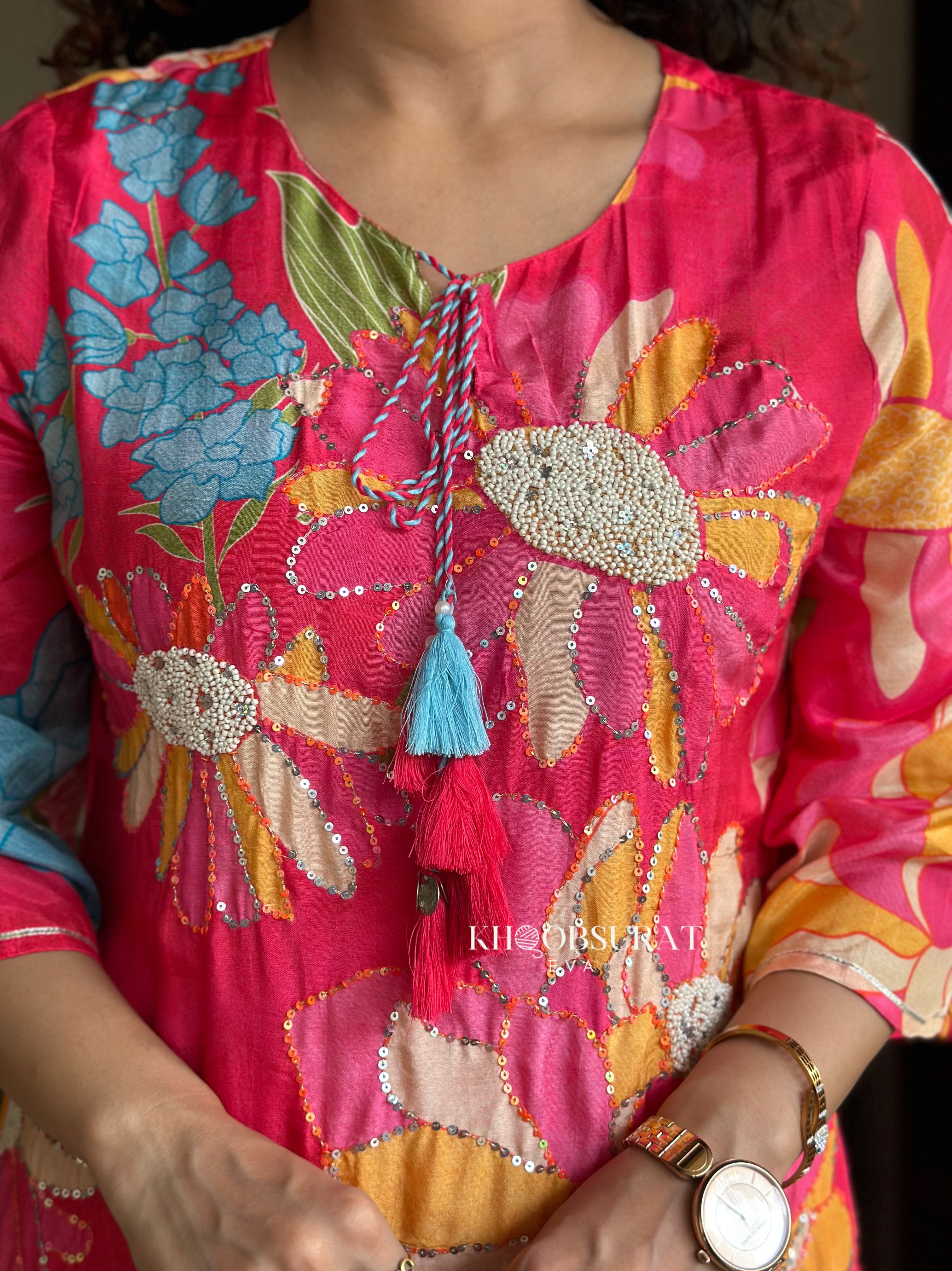 Stylish Pink Matching Outfit Set for Women - Trendy Festive Coordinated Loungewear for Parties, Holidays & Casual Wear