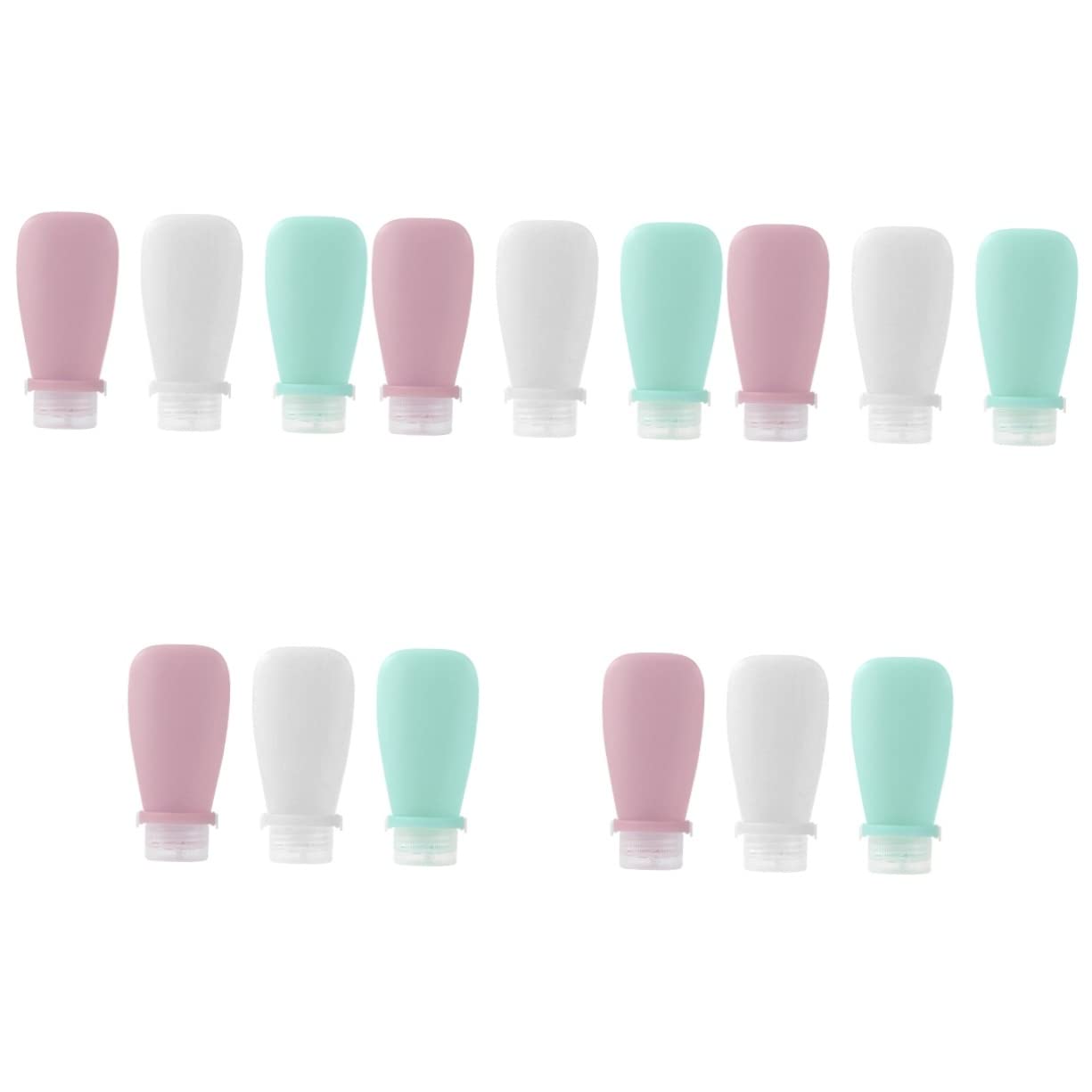 Healvian 15-Piece Travel Bottle Set - Leak-Proof Refillable Cosmetic Containers for Shampoo, Lotion & Toiletries | TSA Approved Mini Squeeze Tubes for Air Travel, Gym & Vacation Essentials