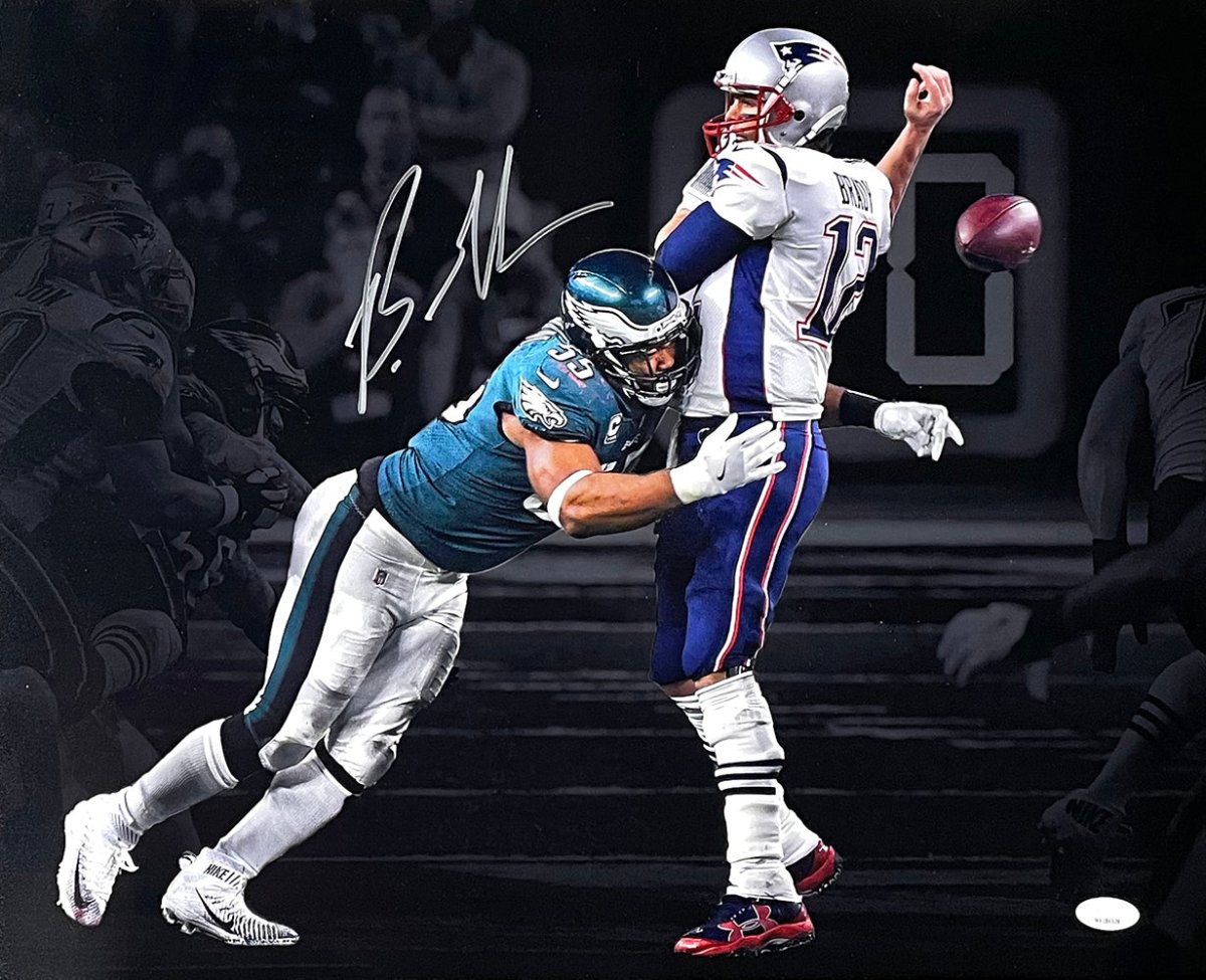 Brandon Graham Autographed 16x20 Philadelphia Eagles Super Bowl 52 Championship Photo with JSA Certificate - Perfect for Eagles Fans, Sports Memorabilia Collectors, and Man Cave Decor
