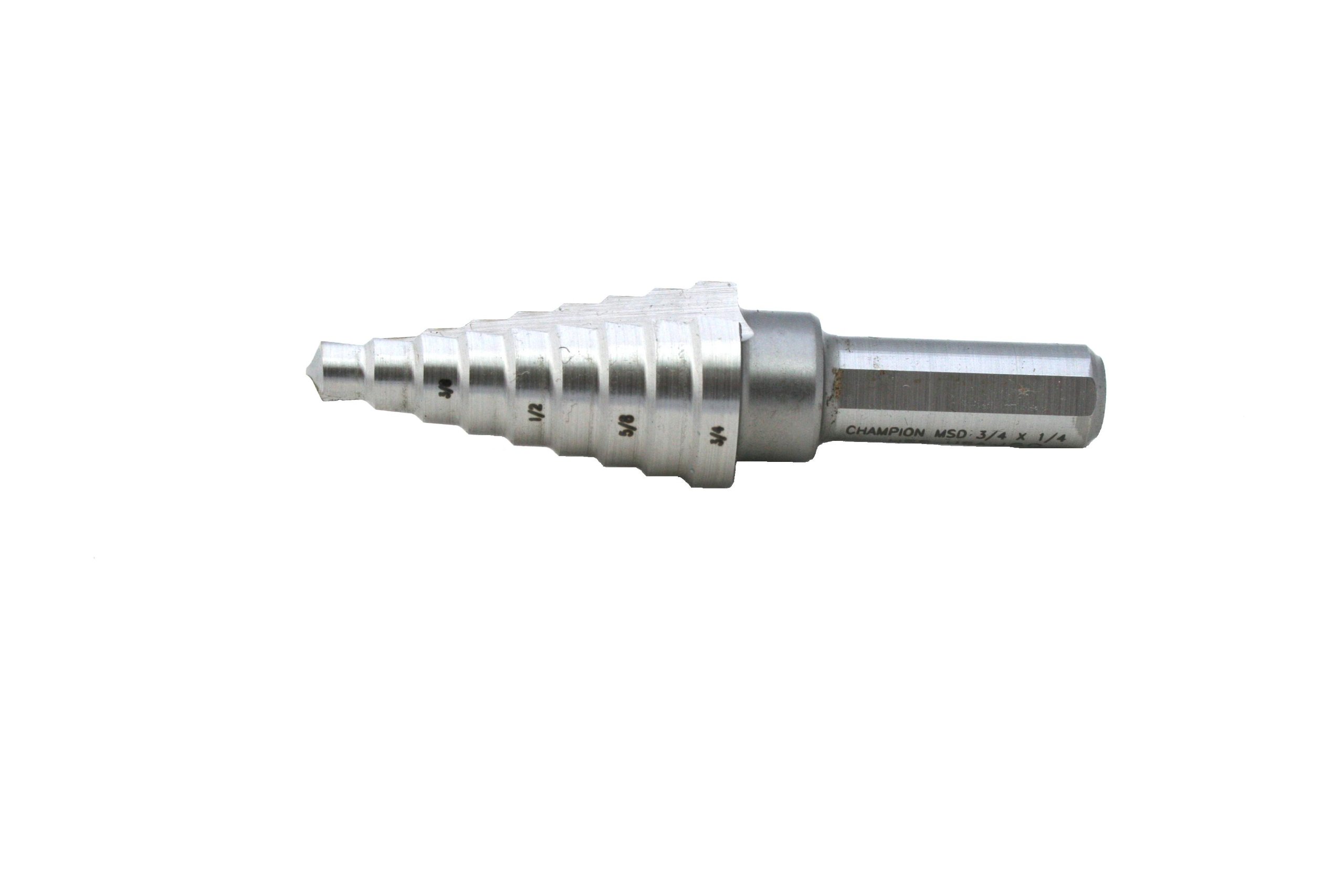 Champion MSD-1-1/2X1/4 Step Drill Bit - Cone Cut High Speed Steel Multi-Purpose Hole Cutter for Metal, Wood, Plastic - Perfect for DIY Projects, Electrical Work & Automotive Repairs
