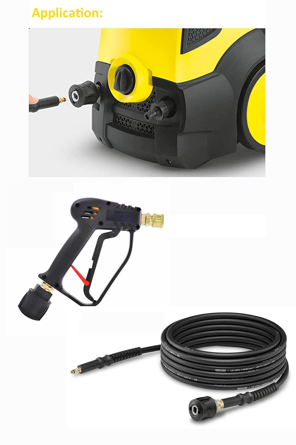 2 Pcs M22 14mm Female Pressure Washer Adapter - Compatible with Karcher Gun & Power Pressure Coupler, Hose Fitting Connector for Karcher Pressure Washers - Perfect for Car Washing, Deck Cleaning & Outdoor Power Washing
