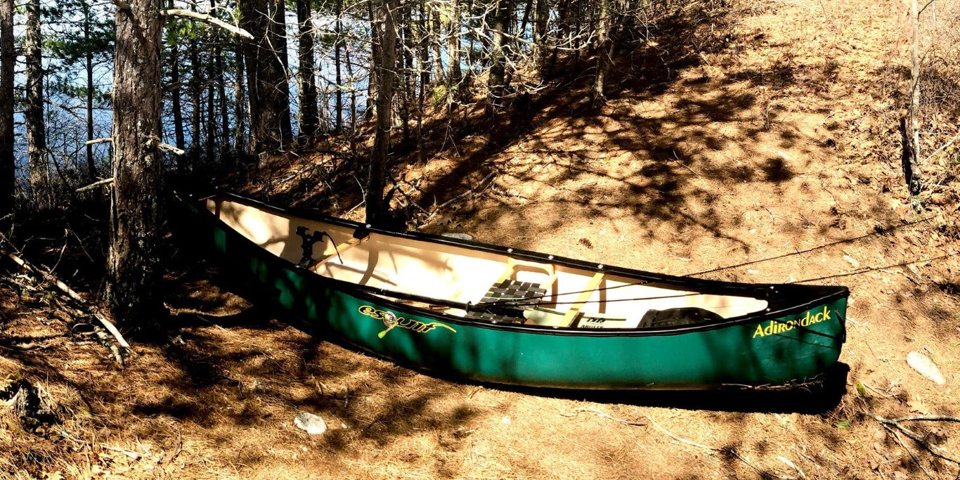 Premium Green Adirondack Canoe with Skid Plate - Durable Outdoor Canoe for Lakes, Rivers & Camping Adventures
