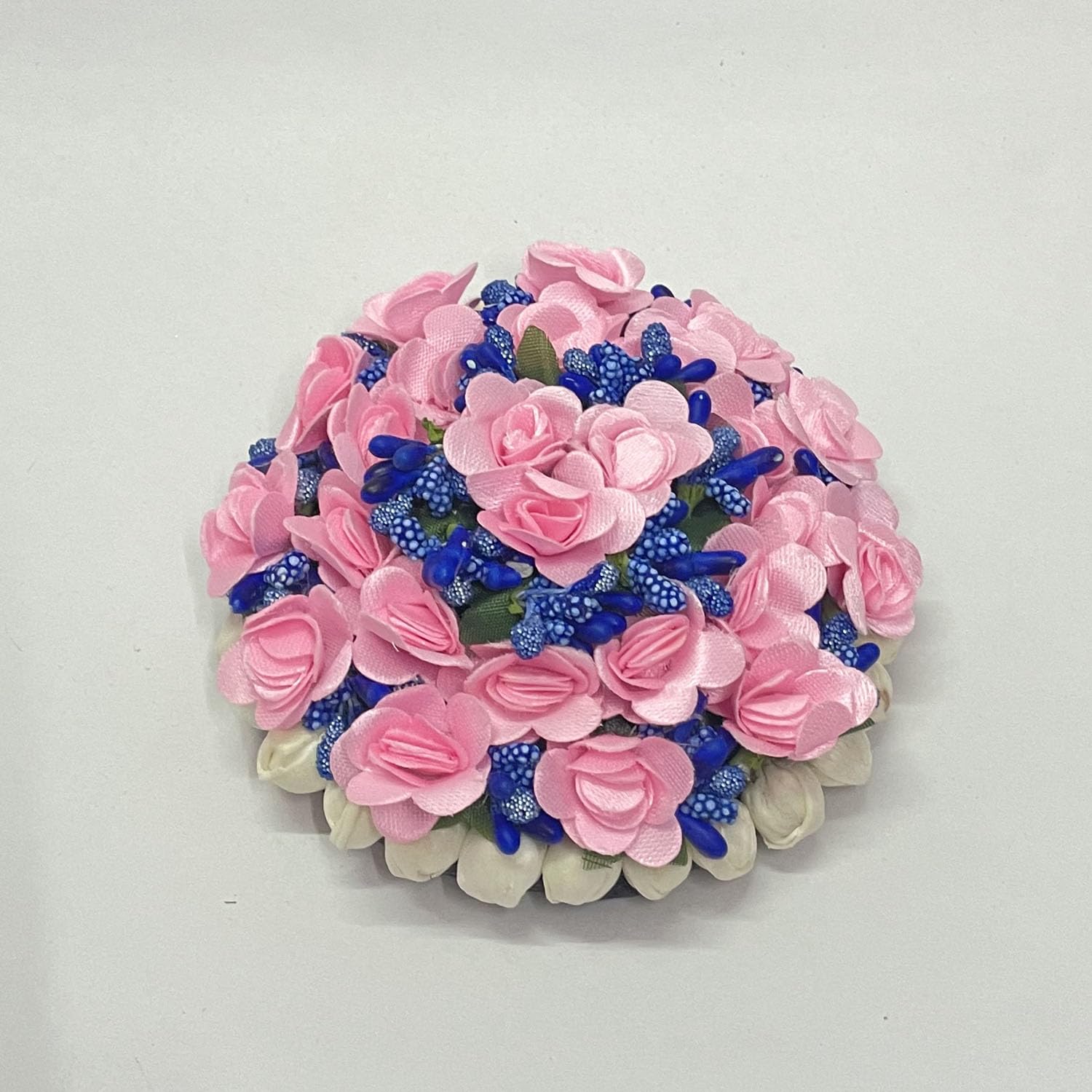 Maahal Bridal Bun Juda Maker Flower Gajra - Women's Hair Accessories for Weddings & Parties (Pink, Pack of 1) | Perfect for Bridal Hairstyles, Indian Festivals & Special Occasions