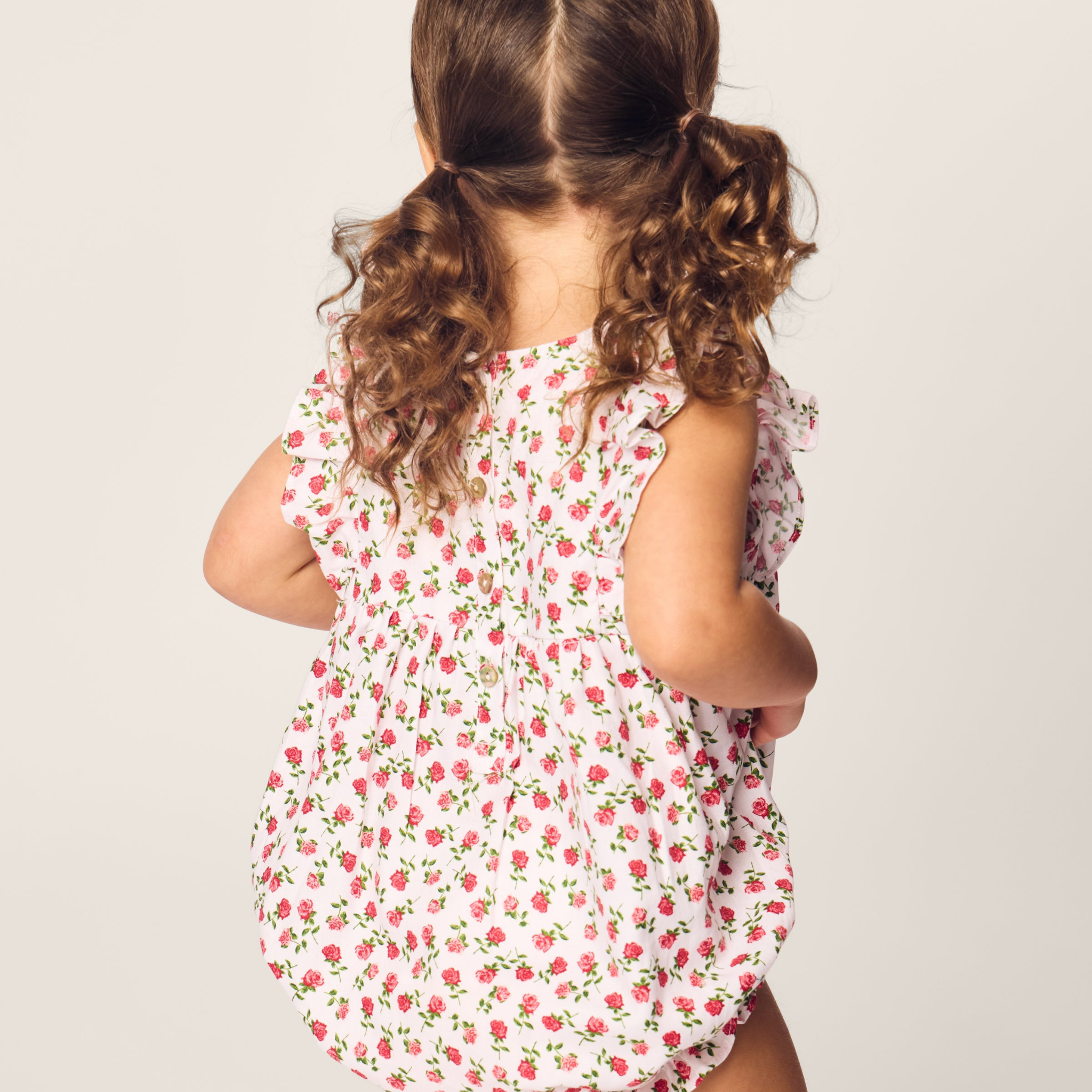 Adorable Baby's Twill Ruffled Romper in Petite Petals - Soft & Comfortable Outfit for Newborns & Infants - Perfect for Playdates, Photo Shoots & Special Occasions