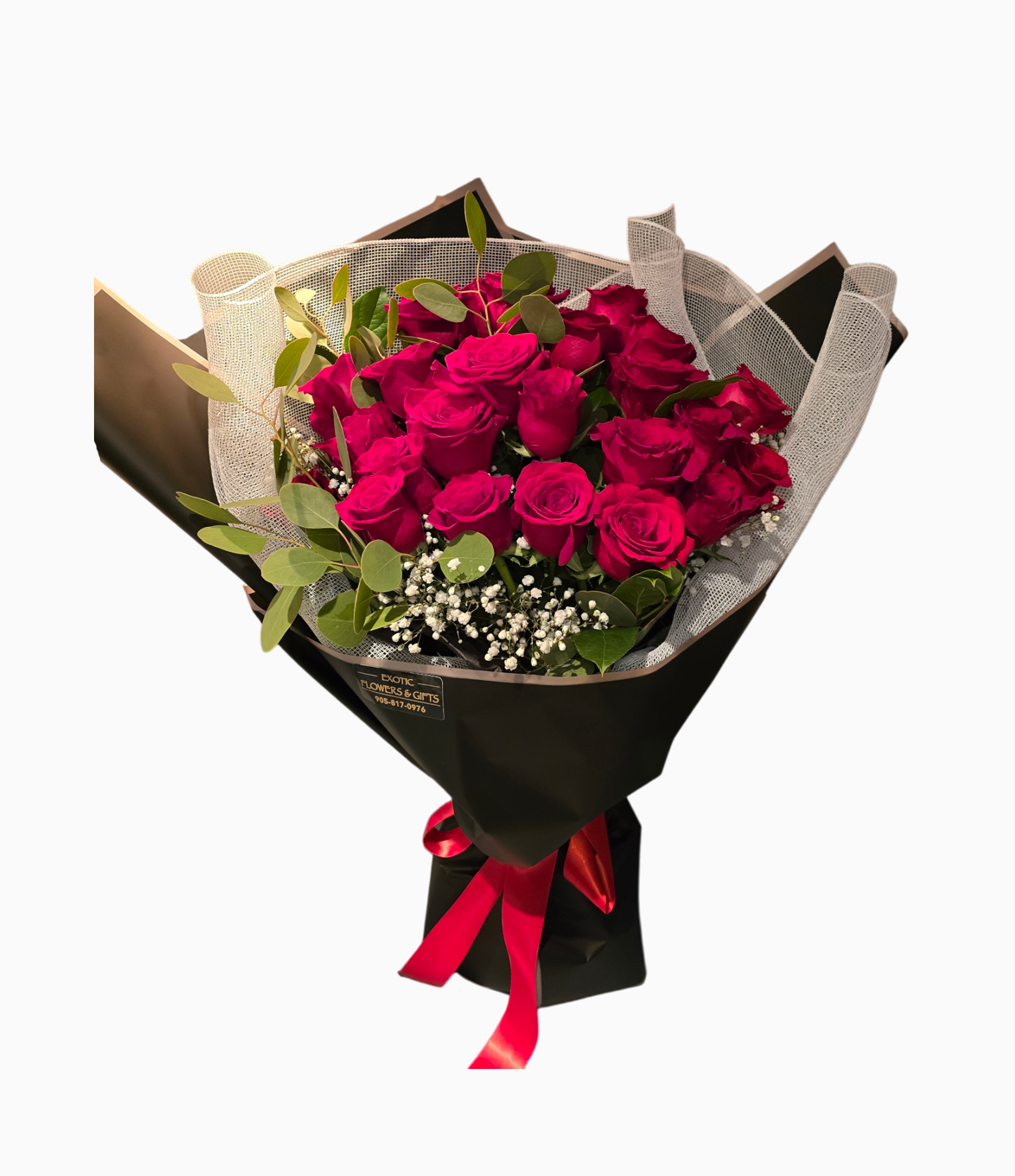 24 Red Roses Bouquet - Fresh Long Stem Roses for Valentine's Day, Anniversary, Wedding, or Romantic Gift - Perfect for Proposals, Date Nights & Special Occasions