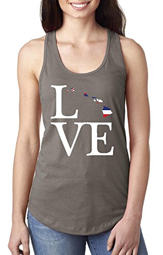 Hawaii State Flag Racerback Tank Top for Women - Lightweight & Comfortable Travel Gift - Perfect for Beach Vacations, Summer Outfits & Hawaiian-Themed Parties