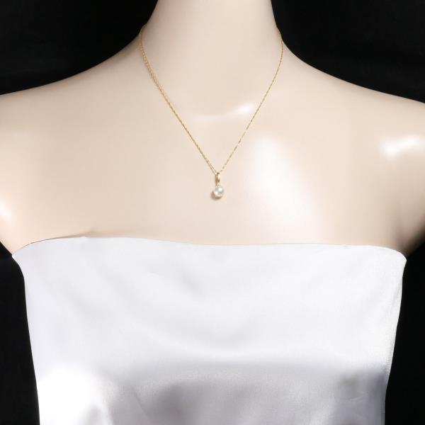 18K Yellow Gold Pearl Necklace for Women - Elegant Bridal Jewelry & Wedding Gift - Perfect for Anniversary, Birthday and Special Occasions