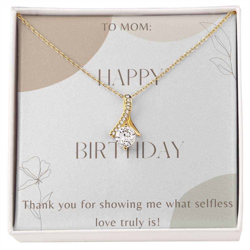 Happy Birthday Mom Jewelry - Sterling Silver Heart Necklace Gift for Mother's Birthday, Anniversary, Christmas | Perfect for Gifting, Special Occasions & Everyday Wear