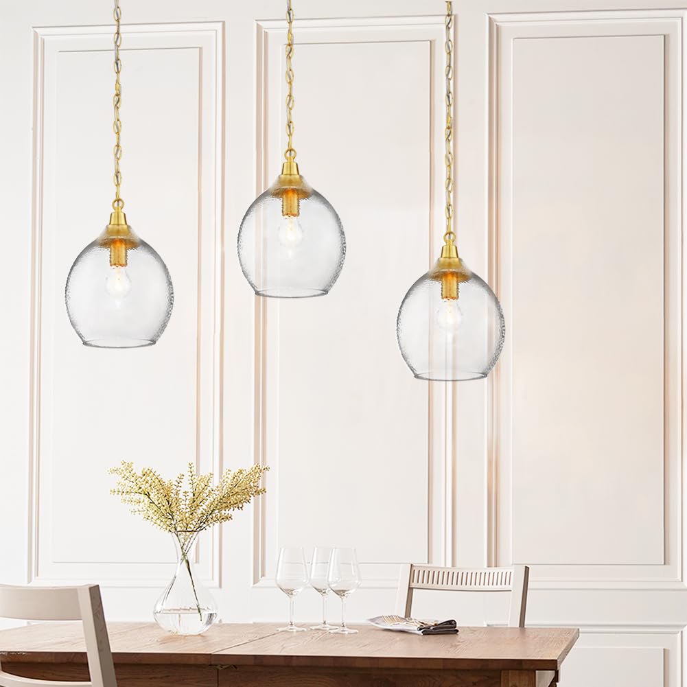 Modern Gold Glass Pendant Light - 9