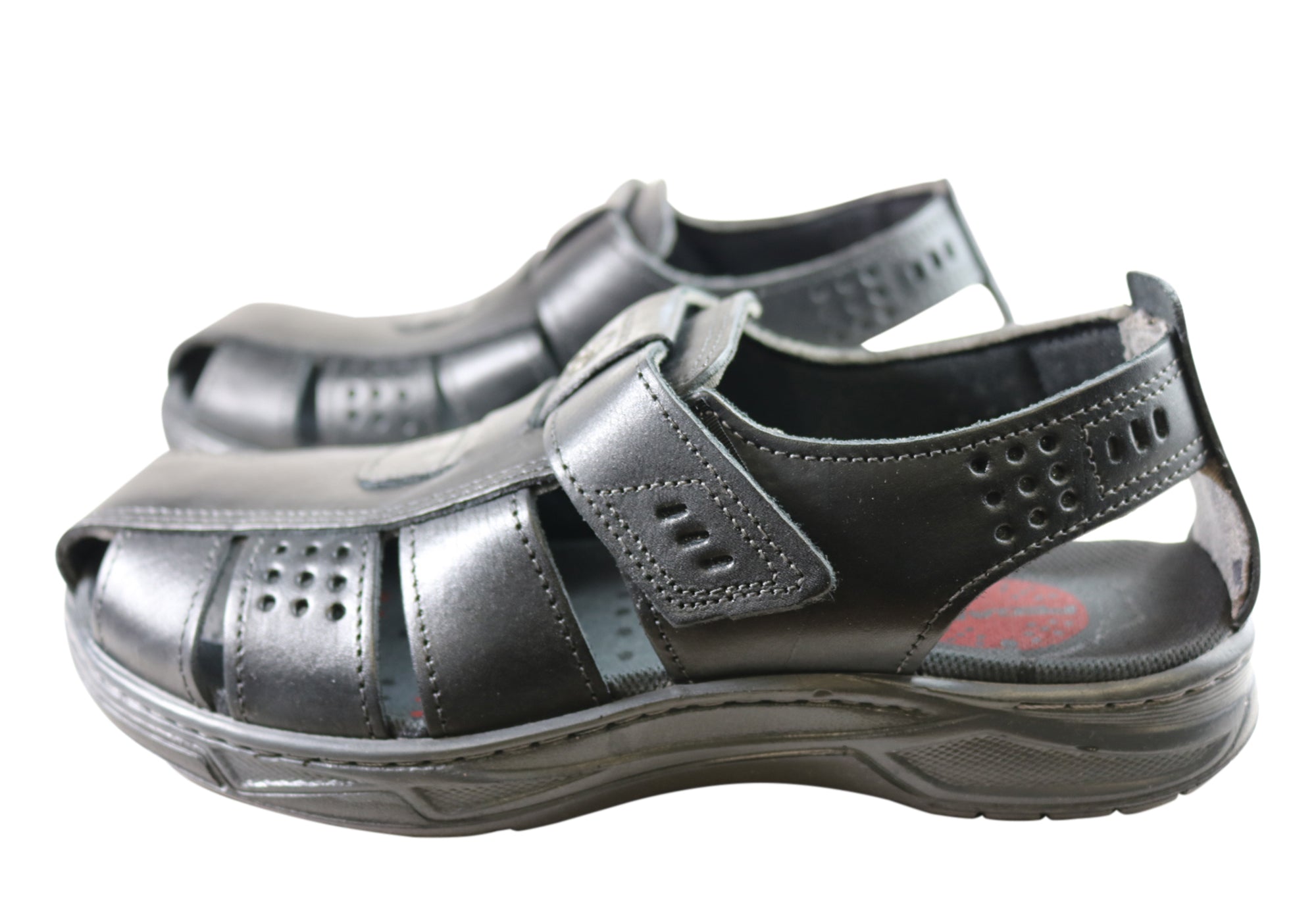 Premium Kent Men's Leather Sandals with Cushioned Comfort - Handcrafted in Brazil - Perfect for Beach, Travel & Summer Outdoor Activities
