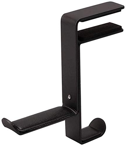 Adjustable Universal Headphone Stand Holder - Desk & Shelf Mount Hanger Hook for Gaming Headsets, Earphones, PC Accessories - Durable Black Display Bracket for Home, Office & Gaming Setup