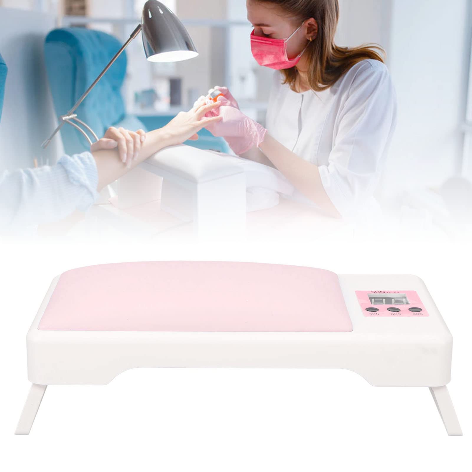 EXCLUZO Professional UV LED Nail Lamp for Gel Polish - Portable Folding Nail Light for Home & Salon Use - Perfect for Manicurists & DIY Nail Art (Pink) | Fast Curing for Gel Nails, Acrylics & Pedicures