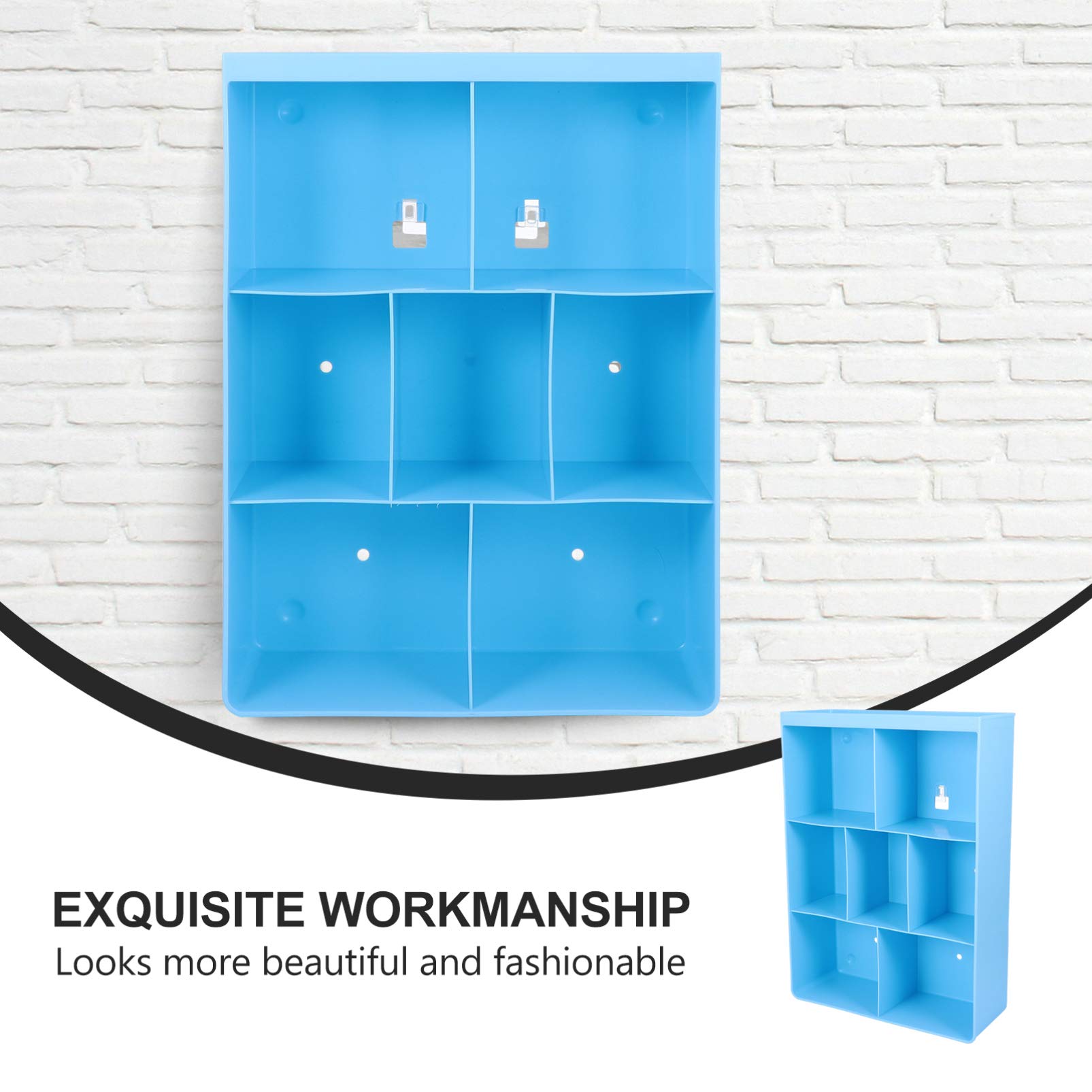 Hemoton 1-Piece Bathroom Storage Shelf - Multifunctional Wall-Mounted Hanging Organizer Rack for Shower, Kitchen, Laundry Room & Closet - Space Saving Storage Solution for Toiletries, Cosmetics & Cleaning Supplies