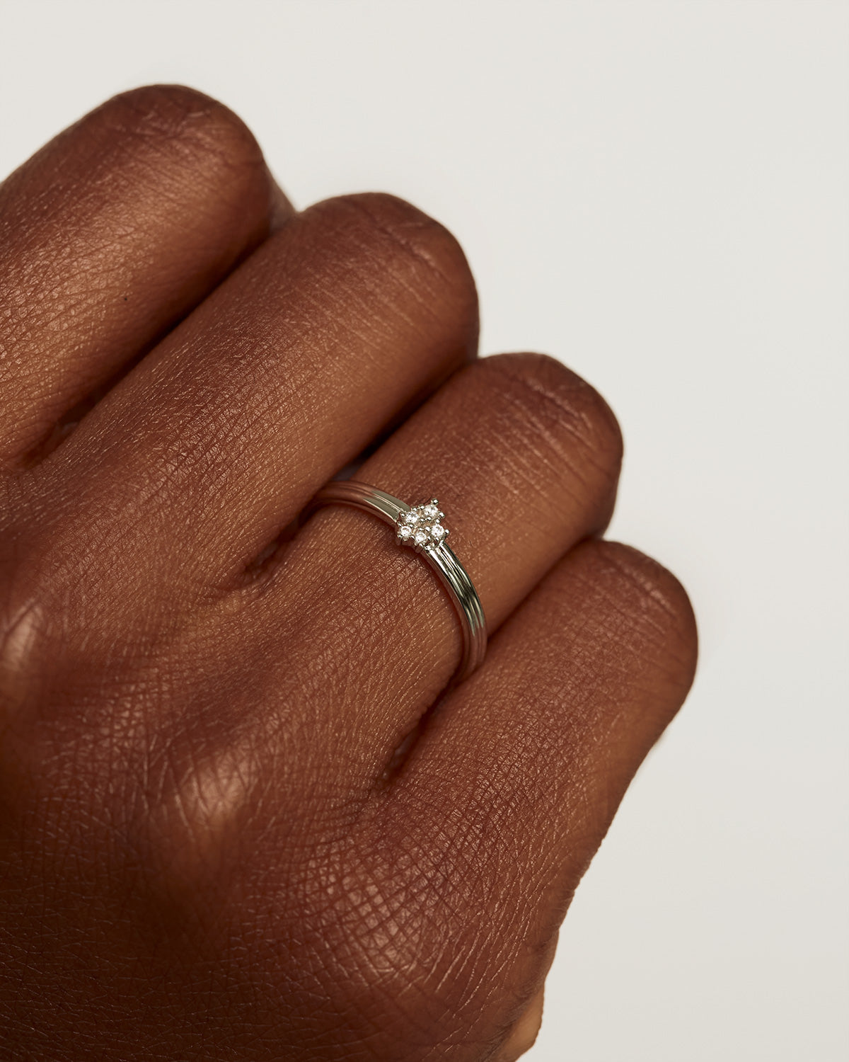 GRID Nova Silver Ring for Women - Elegant Sterling Silver Minimalist Ring - Perfect for Everyday Wear, Gifts & Special Occasions