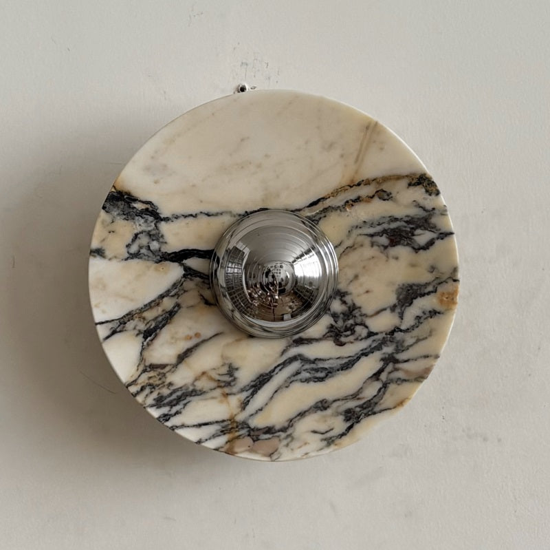 Calacatta Marble Wall Sconce Light - Modern Gold Finish Bathroom Vanity Lighting for Bedroom, Hallway & Living Room Decor