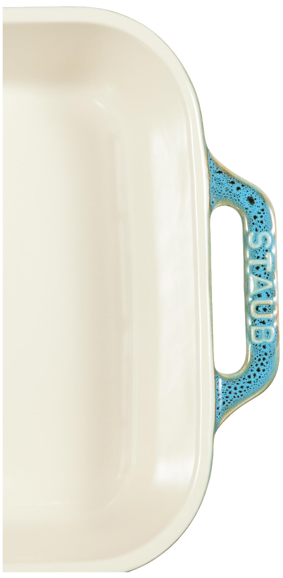 Staub 40511-886 Rectangular Ceramic Au Gratin Dish - 10.6 x 7.9 Inches (27 x 20 cm), Oven & Microwave Safe, Turquoise | Perfect for Baking, Roasting & Serving Casseroles, Lasagna & More