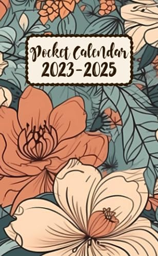 2023-2025 Floral Pocket Planner | July 2023 - December 2025 Monthly Calendar with Holidays & Birthdays | Compact Purse Organizer for Women | Perfect for Scheduling, Gift Giving & Daily Planning