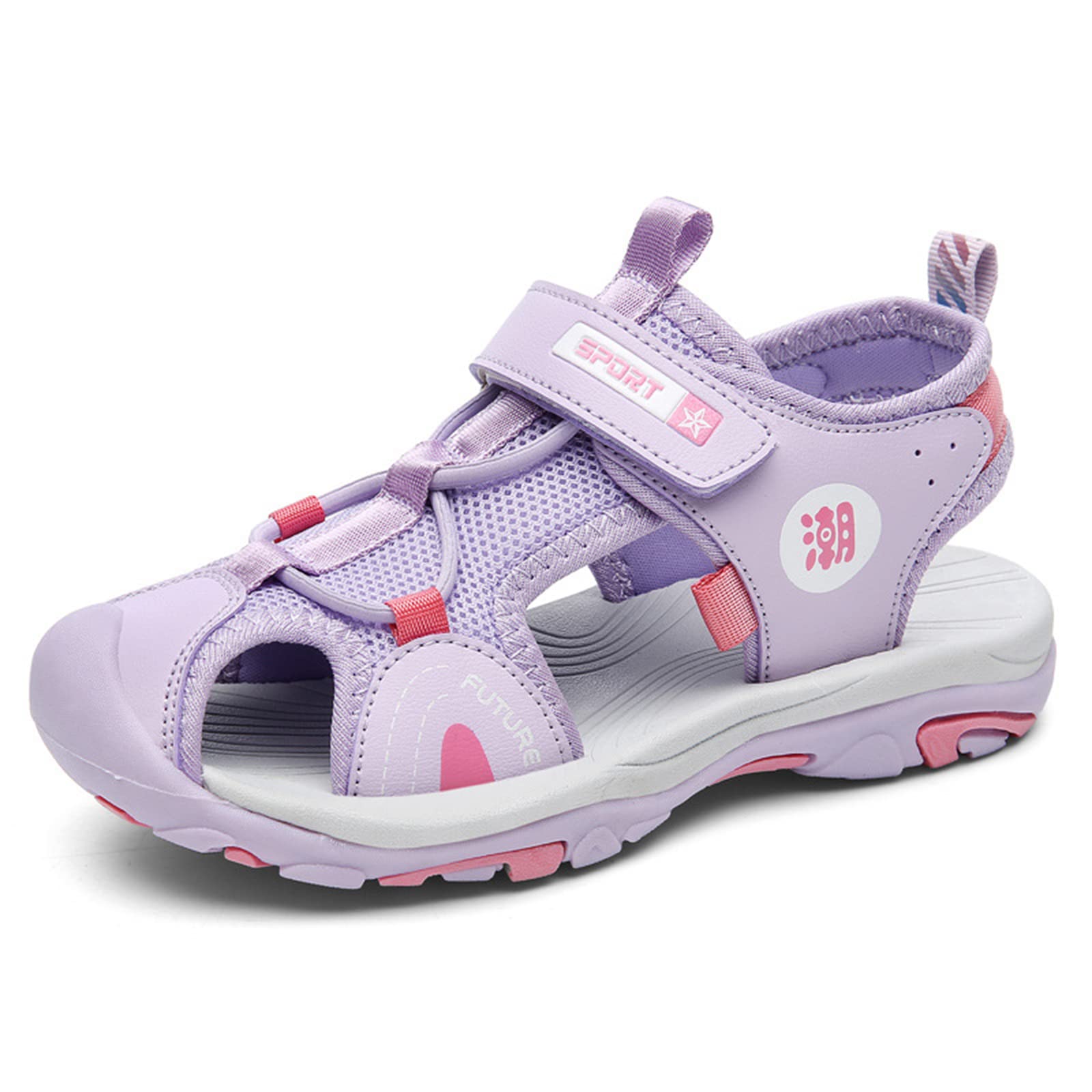 Kids Athletic Hiking Sandals - Boys & Girls Closed Toe Water Shoes for Outdoor Sports, Beach & Water Activities