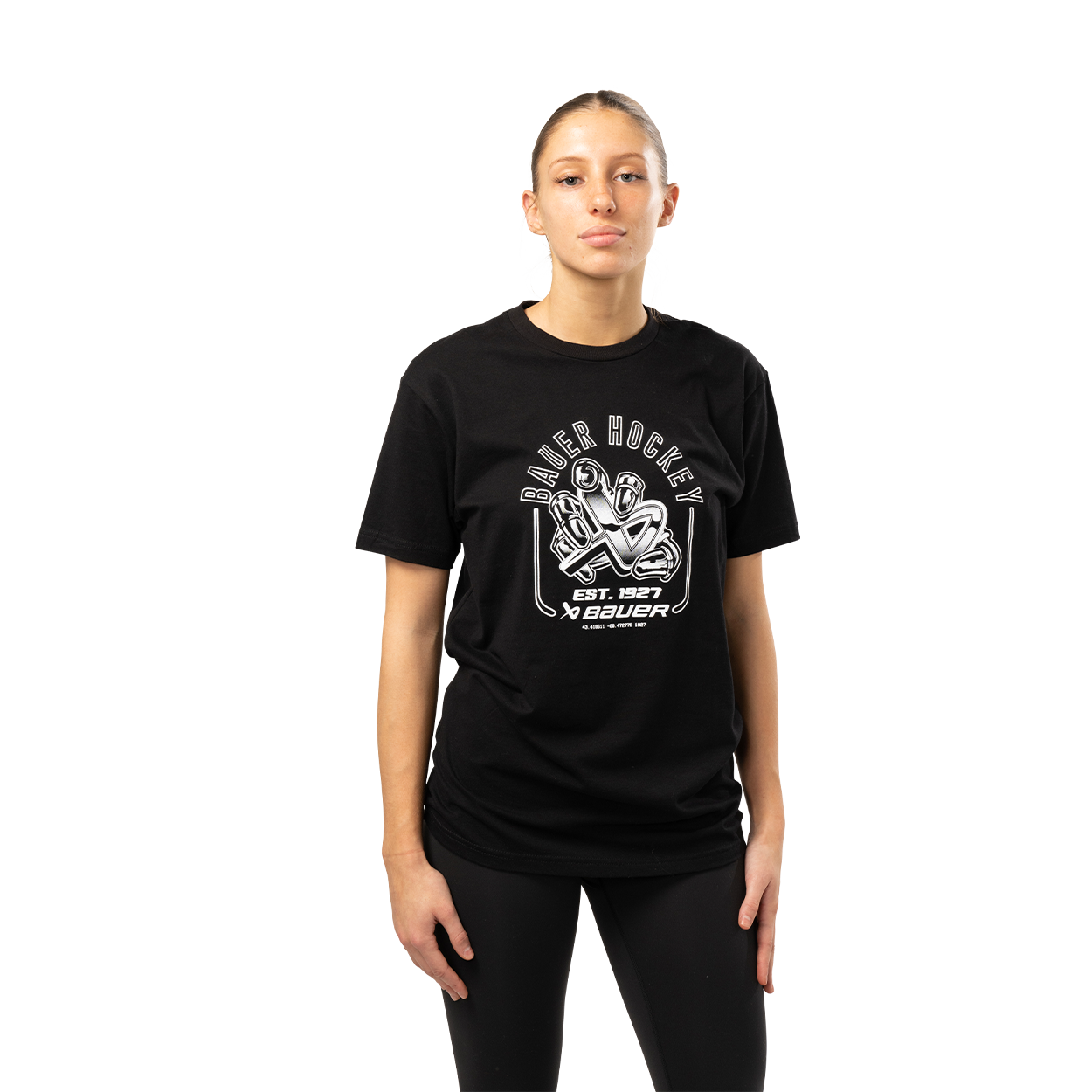 Bauer Short Sleeve Icon Grab Tee Senior - Comfortable Hockey Practice & Training Shirt for Men - Perfect for Ice Rink, Gym Workouts & Casual Wear