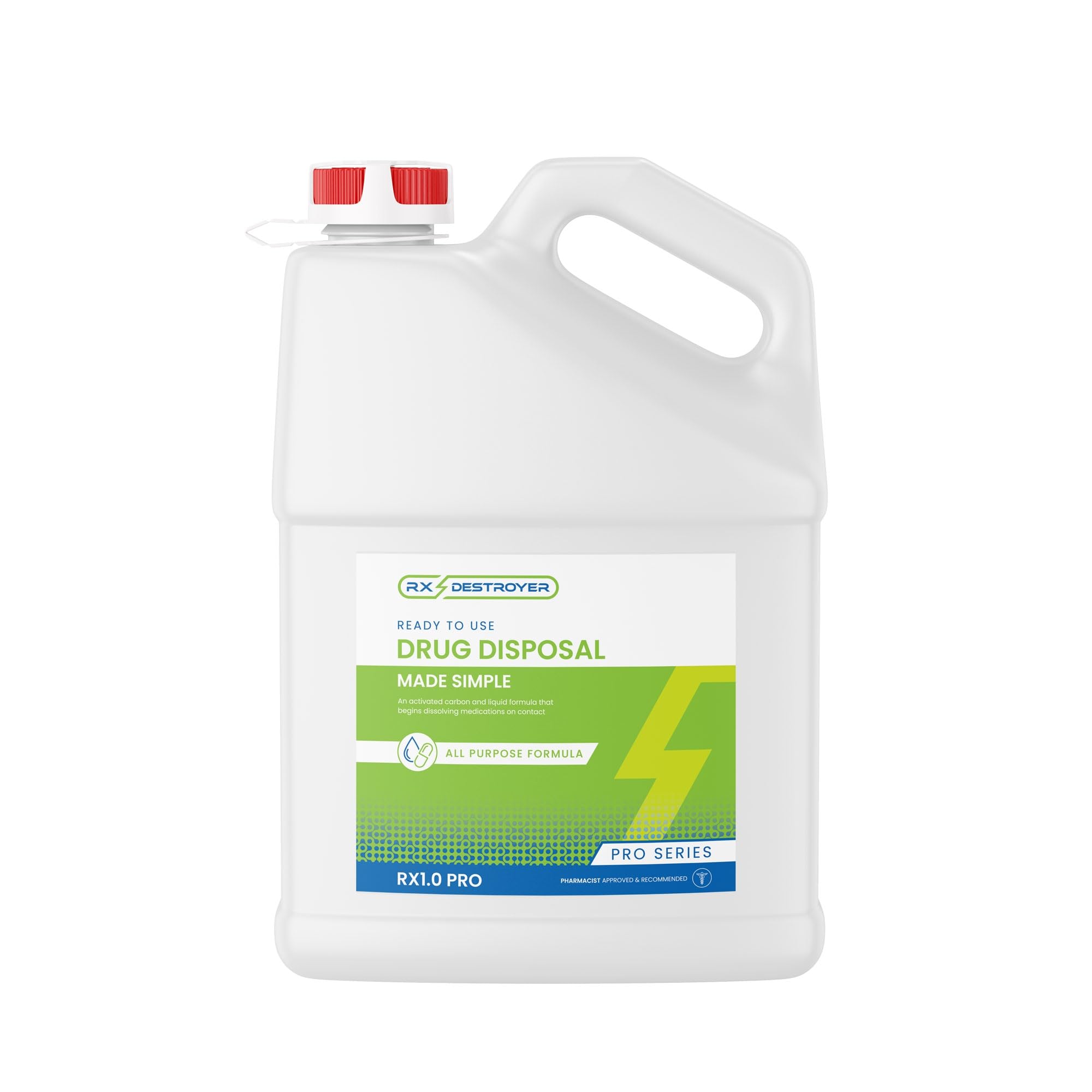 PRO Series All-Purpose Eco-Friendly Drug Disposal Solution - Safe Medication Buster for Pills, Capsules, Tablets & Liquids - 1 Gallon (4-Pack) | Home Pharmacy Safety, Travel Medicine Disposal & Emergency Preparedness Kit