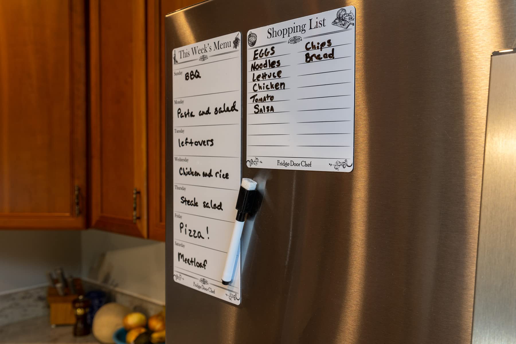Meal Planning Magnet with Free Shopping List - Organize Weekly Menu & Save Money on Groceries | Perfect for Kitchen Fridge, Meal Prep & Family Budgeting