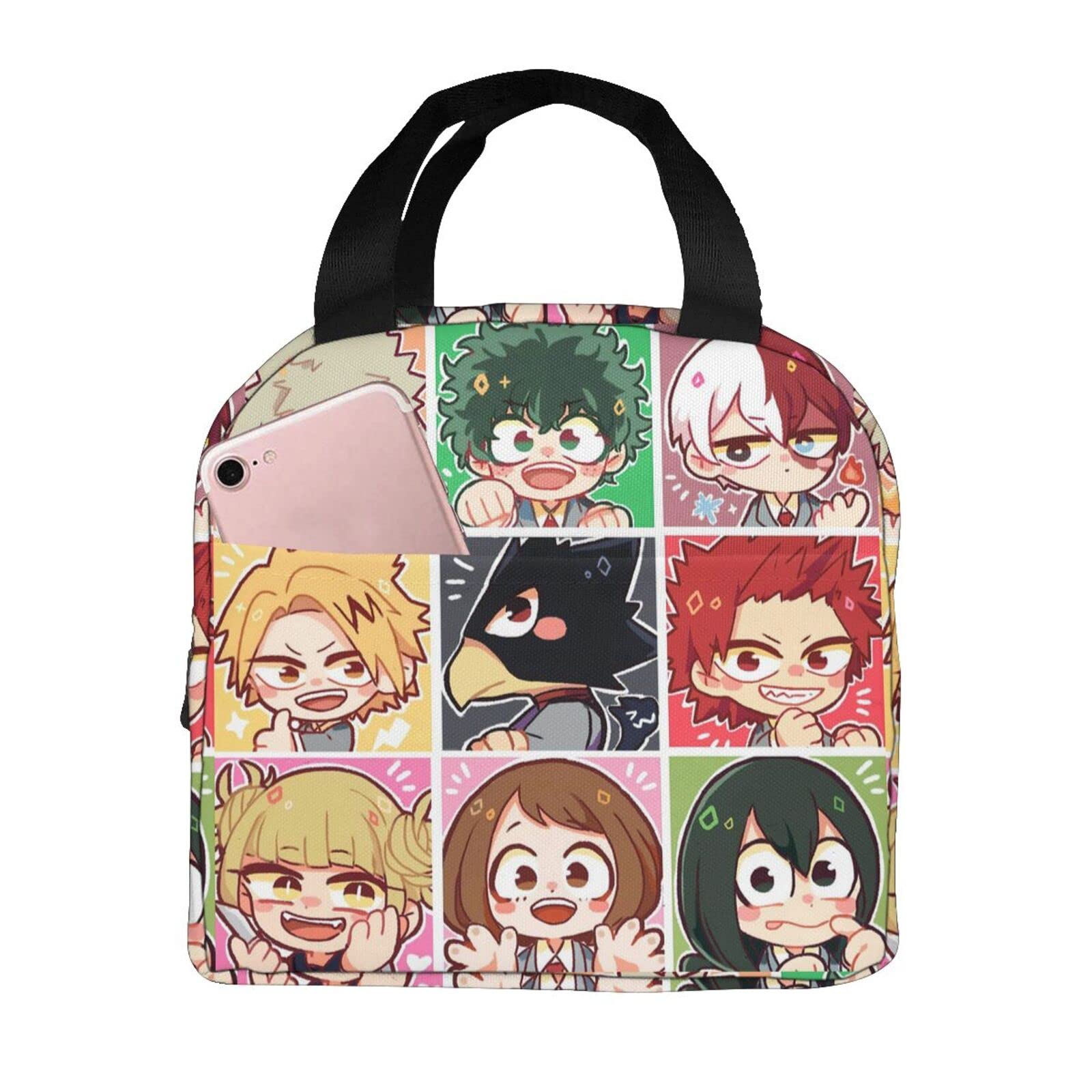 Insulated Anime Lunch Box for Kids & Adults - Reusable Thermal Lunch Bag for School, Work, Office, Picnic & Outdoor Activities | Meal Prep Container for Men, Women & Teen Girls