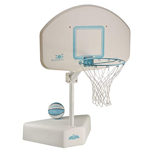 Dunn Rite B600 Portable Pool Basketball Hoop Set with Stainless Steel Rim - Perfect for Backyard Swimming Pool Games & Summer Water Fun