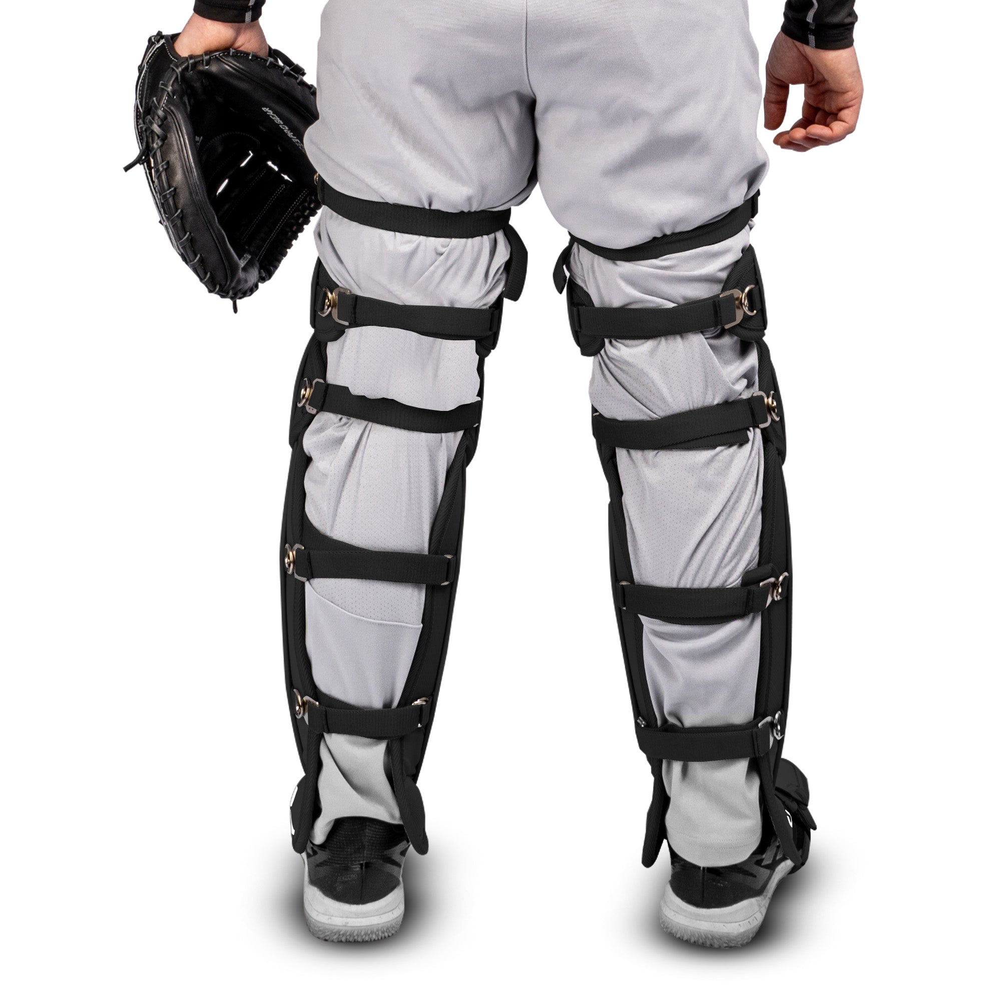 FORCE3 XS3® PRO ELITE Baseball Catcher Leg Guards - Lightweight Protective Gear for PitchCom® System - Perfect for Intermediate Players & Youth Leagues