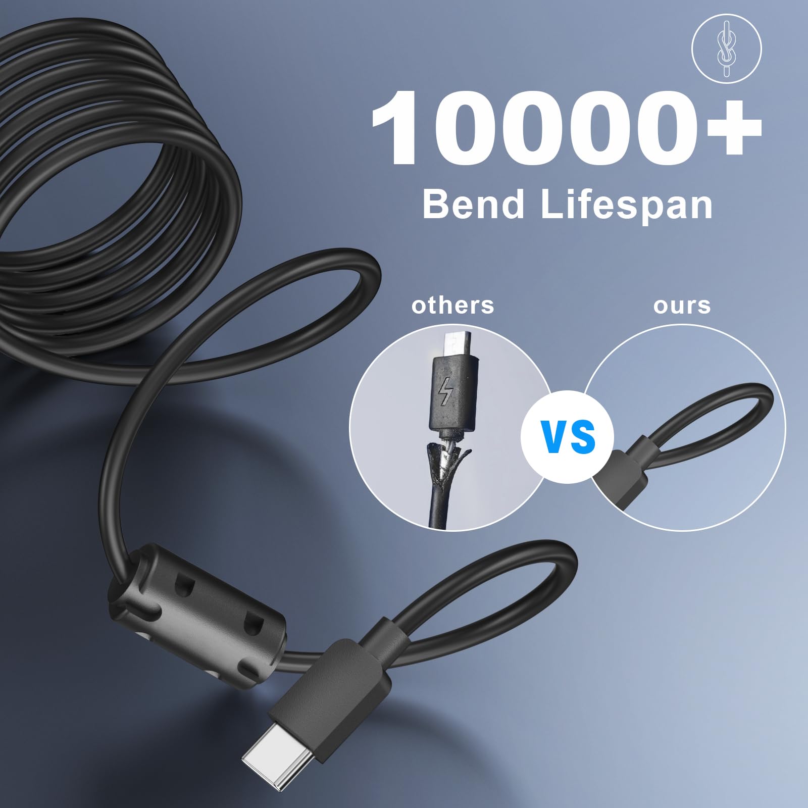 Kuaguozhe 3.9ft Extended Charging Cable for Whoop Battery 4.0 - Replacement USB Charger Cord Compatible with Whoop Charger (Cable Only) - Perfect for Fitness Tracking, Sleep Monitoring & Wireless Charging