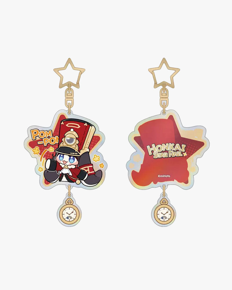 Honkai: Star Rail© Pom Pom Acrylic Keychain - Anime Game Collectible Charm for Backpacks, Keys & Gifts | Perfect for Cosplay & Gaming Enthusiasts